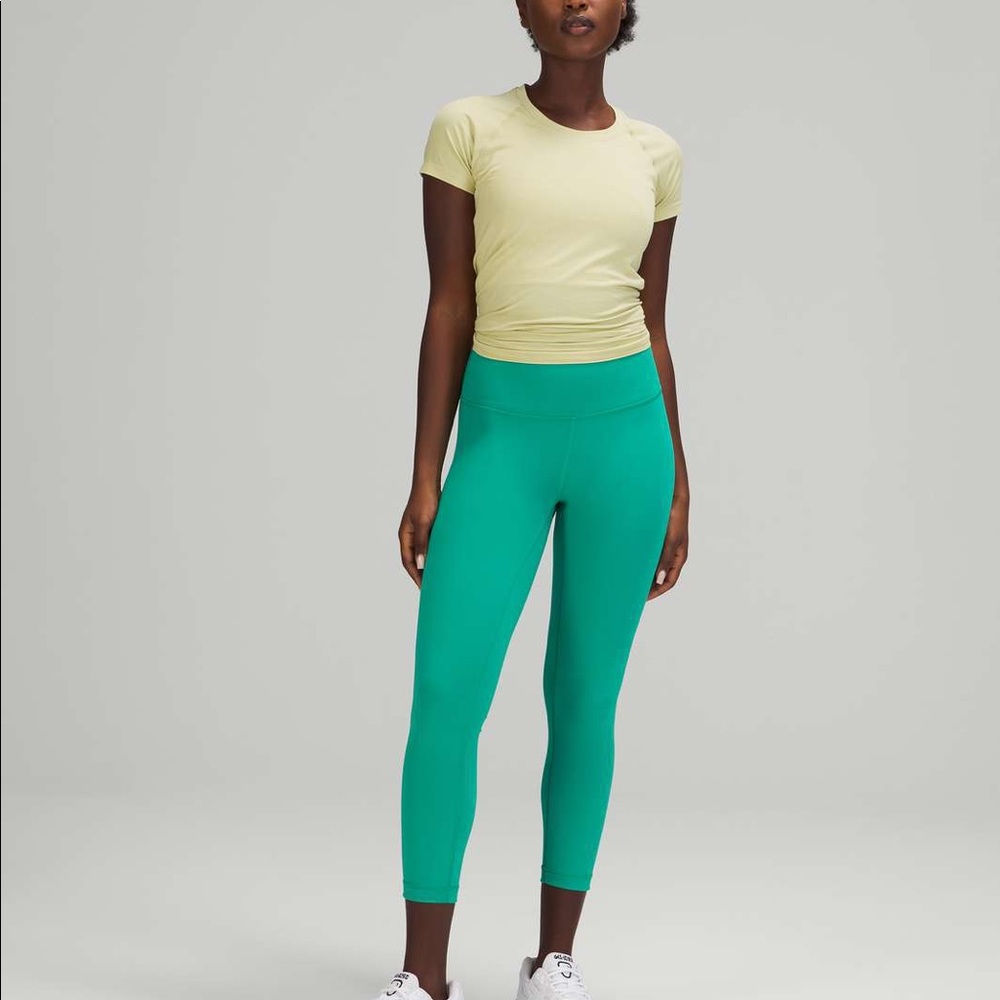 NWT Lululemon Wunder Train HR Crop 23” - Maldives Green